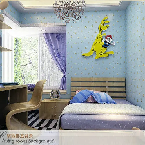 Сказочные луны и звезды нетканый бриф, экологический материал для обоев в детской теплой спальне.