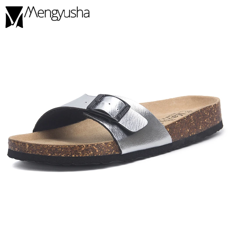 Bling из пробки пляжная обувь Сезон лето Пряжка Женские сандалии на платформе