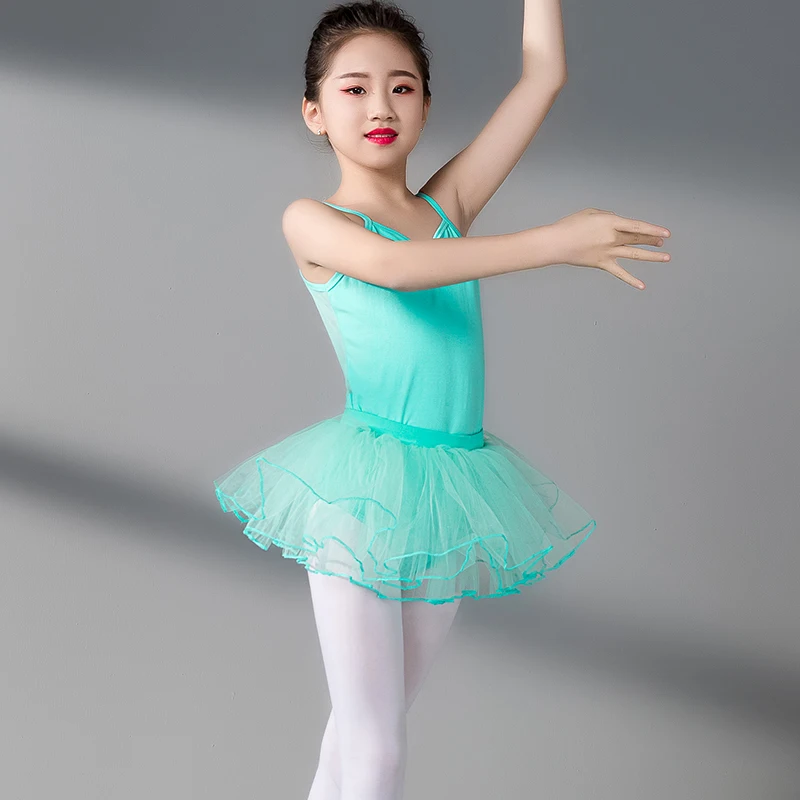 

Girl Short-sleeved Jumpsuit Dress Summer Swan Lake Party Dancewear Ballet Outfit Gymnastics Leotard DanceWear Practicing Clothes
