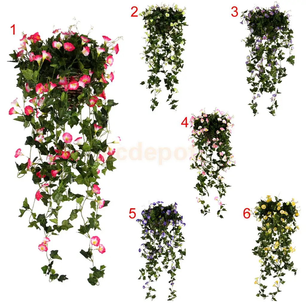 Различные цвета 90 см Искусственный Шелковый цветок подвесной Petunia домашний декор