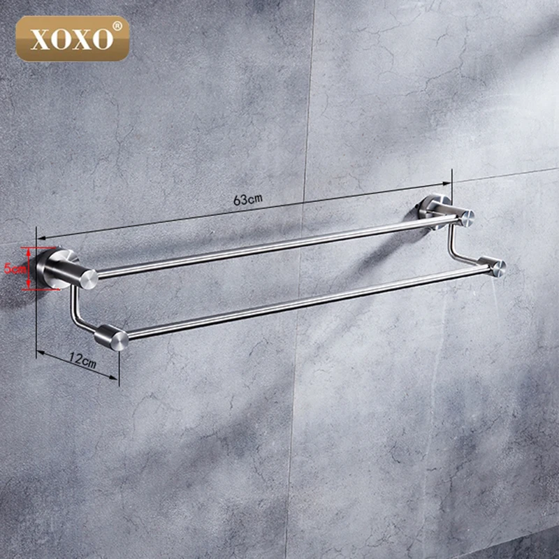 

XOXOFree Shipping Double Towel Bar,Bathroom Proudcts Towel Holder,Towel Rack 304 Stainless Steel 4124D