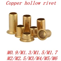 100 500pcs m0 9 m1 3 m1 5 m1 7 m2 m2 5 m3 m4 m5 m6 tubular rivets double sided circuit board pcb nails copper hollow rivet nuts
