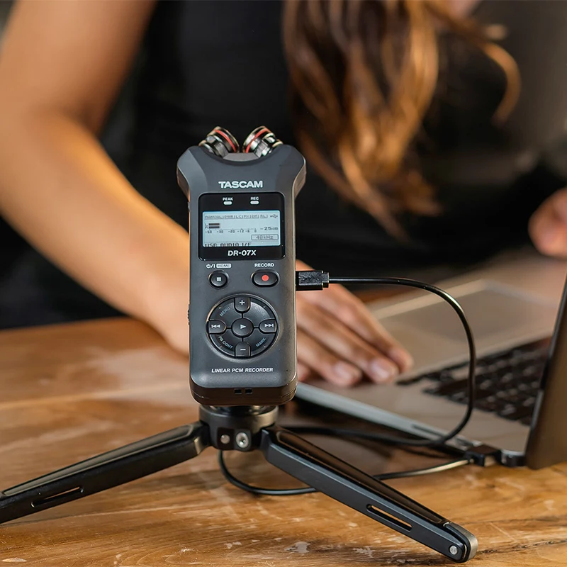 TASCAM DR07X стерео ручной цифровой аудио рекордер интервью рекордер ручка HD шумоподавление запись линейный PCM& MP3