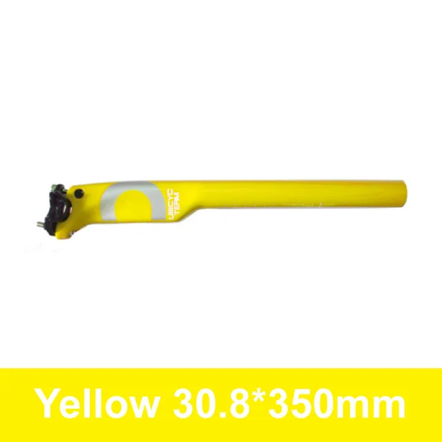 Yellow 30.8x350mm Ullicyc супер сильная стойка сидения для горного велосипеда MTB/Запчасти дорожных велосипедов полный углеродного волокна+ сплав крышка Подседельный штырь 27,2/30,8/31,6*350/400 - Цвет: Yellow 30.8x350mm
