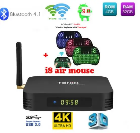 4G 32G i8 backlit Tanix TX6 Android 9,0 tv BOX Allwinner H6 4G DDR3 32/64 2,4 ГГц 5 ГГц WiFi Поддержка 4K H.265 Bluetooth 4,0 tx6 mini 2g 16g - Цвет: 4G 32G i8 backlit