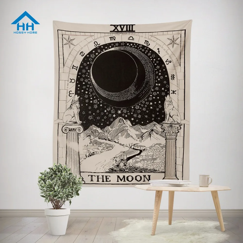 150x200 см Звезда смерти настенный гобелен бросить ковер Moon Boho стене ковры солнца