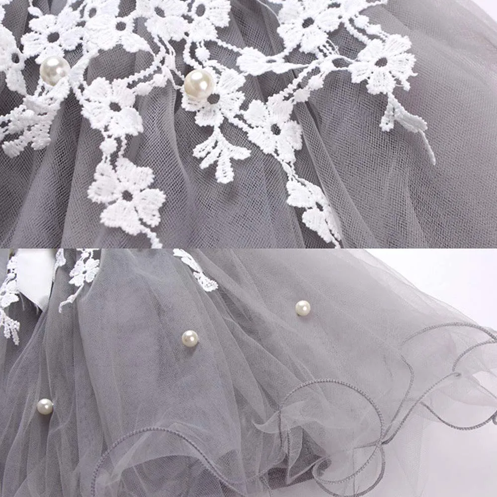 Хлопковое кружевное платье для маленьких девочек мягкое модное костюм 2020 Новая