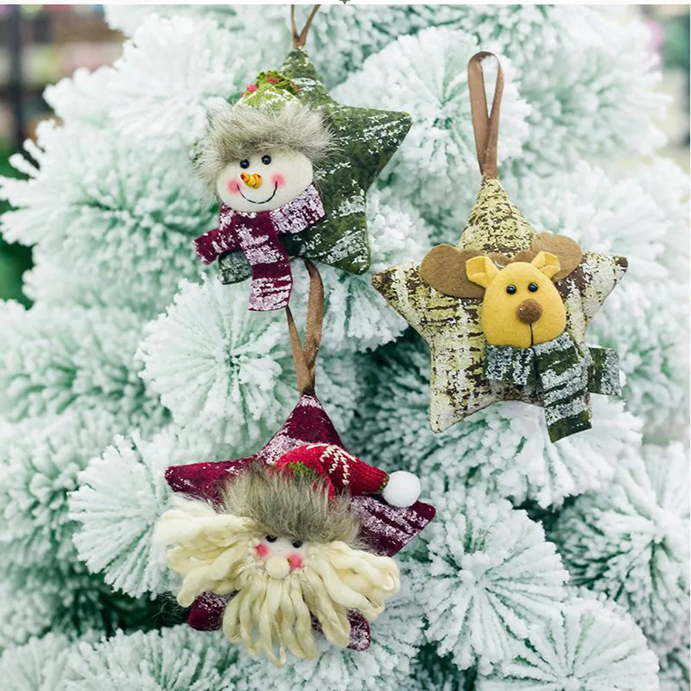 1 шт. плюшевая ткань пентаграмма подвесное украшение для дома Рождественское