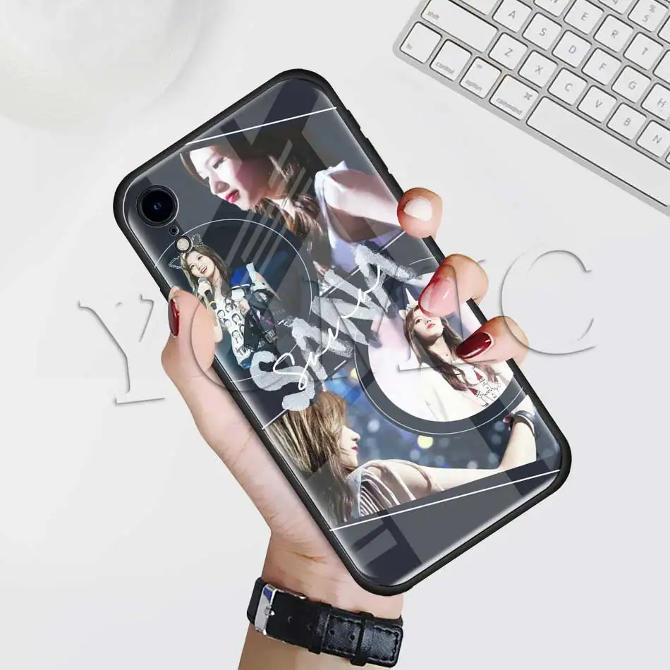 Чехол Twice Mina Momo Kpop из закаленного стекла для Apple iPhone XR 7 8 6 6S Plus X XS MAX, чехол для сотового телефона