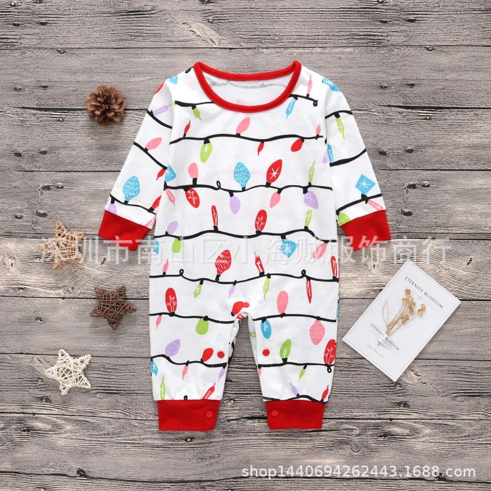 Рождественская Пижама для всей семьи зимнее платье с длинным рукавом мамы и