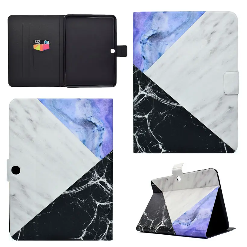Marble Pattern Case For Samsung Galaxy Tab 4 10.1&quot T530 T531 T533 T535 Smart Cover Funda Tablet PU Leather Stand Skin Sleep&ampWake |