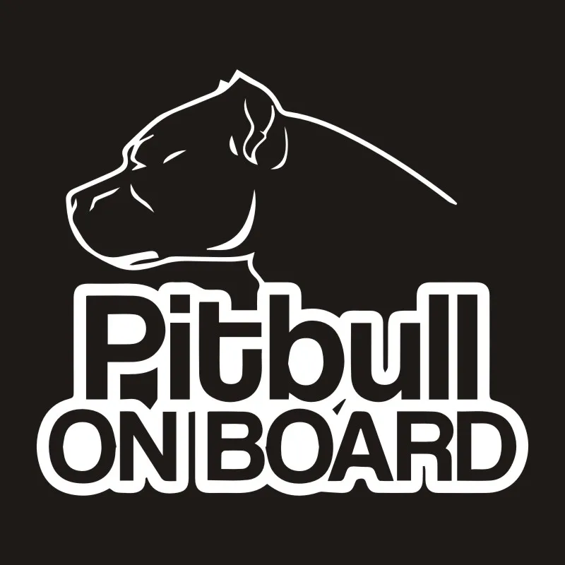 Автомобильные наклейки s 16 см* 13,9 см Pitbull на доске, автомобильные наклейки на мотоциклы, светоотражающие наклейки для автомобиля, купить 2, сохранить половину пользовательских стикеров - Название цвета: White