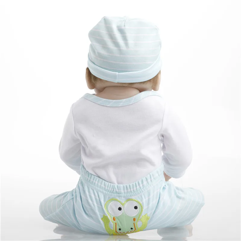 SanyDoll 22 дюйма 55 см силиконовые куклы Реборн милый костюм Спящая кукла фестиваль