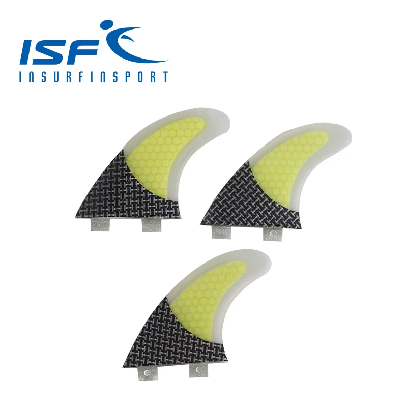 

innegra FCS carbonfiber surfboard fins prancha quilhas de surf surfboard (YELLOW G5 FCS BASE)