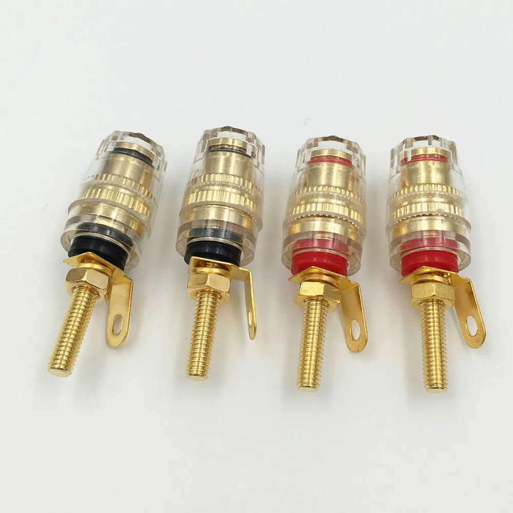 2 шт. латунный 4 мм усилитель динамика Клемма разъем типа банан удлиненный адаптер