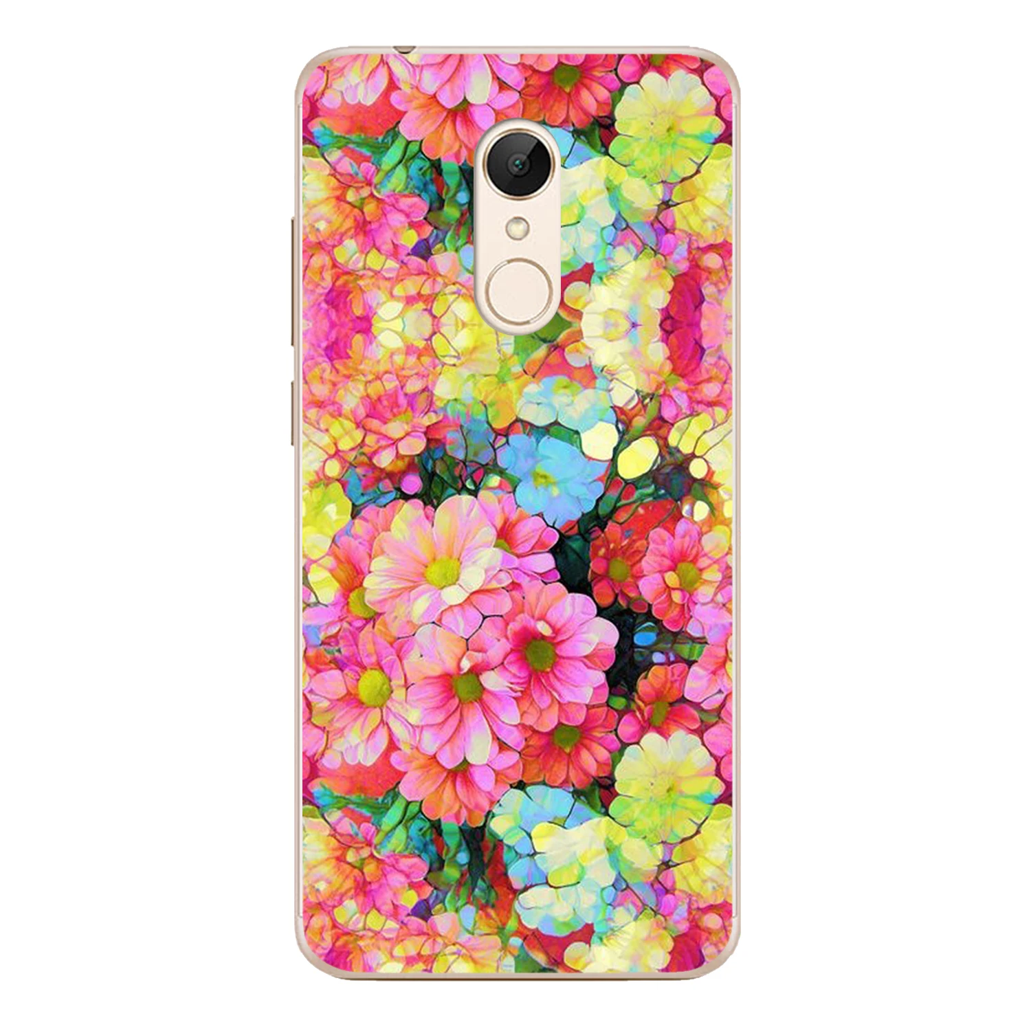 For Xiaomi Redmi 5 Case Cover 5.7&quot Soft TPU Silicone Popular Cute Happy Color Fish Scales Flower Painted Protective Phone |