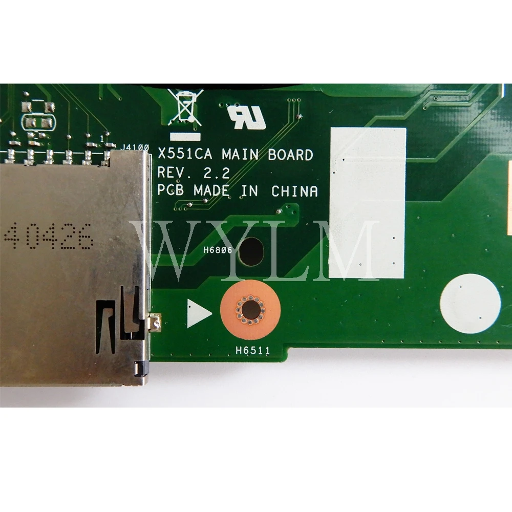 X551CA 1007U Процессор без памяти Материнская плата Asus X551C X551CAP ноутбука 60NB0340-MB1060 100%