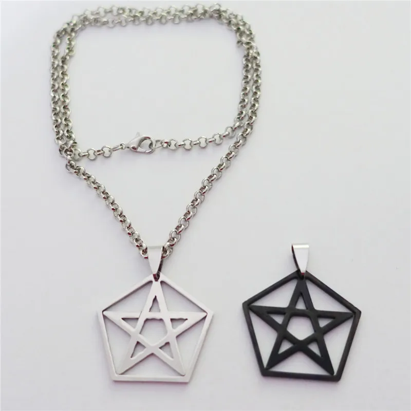 

Stainless Steel Star Pendant Pentagram Necklace Men Jewelry