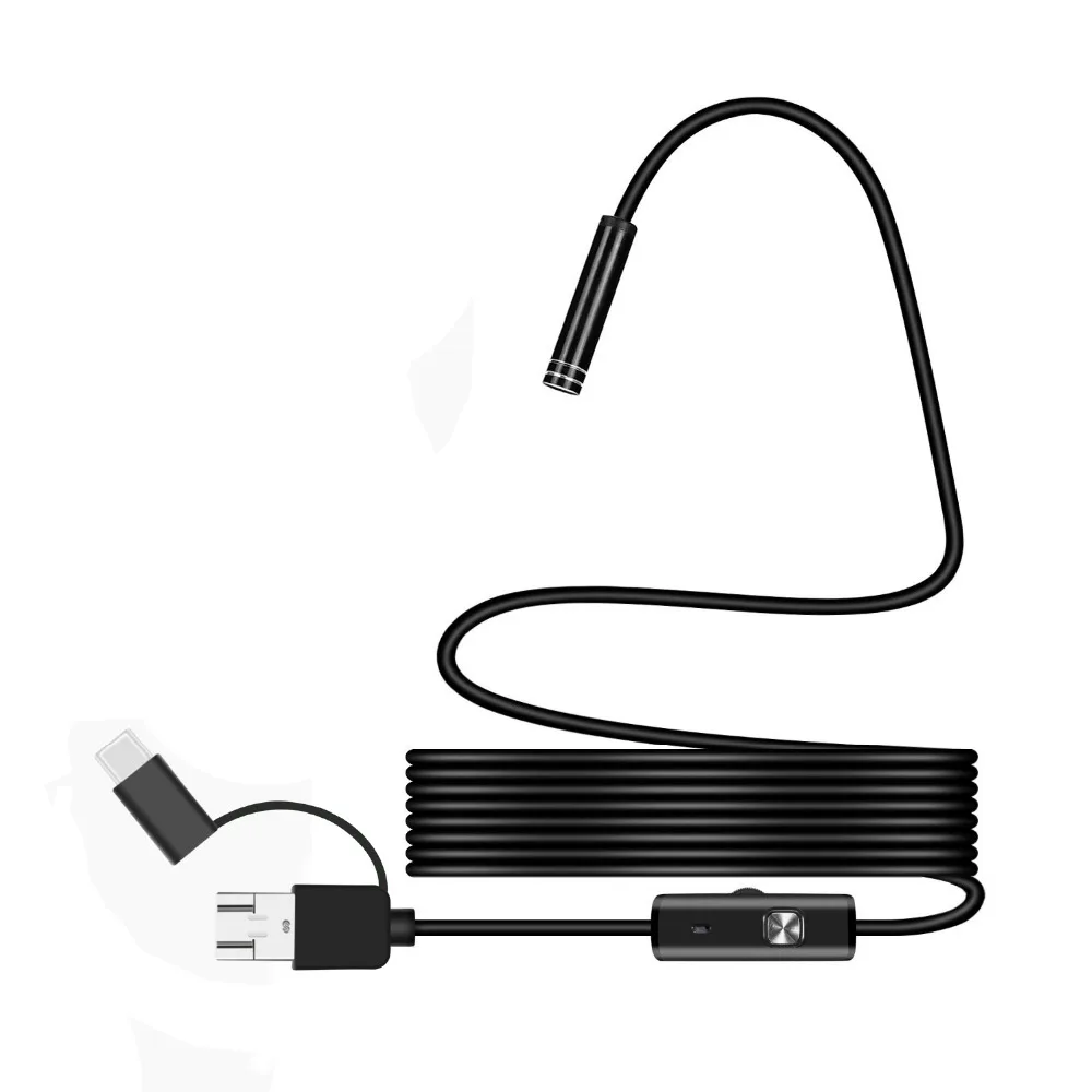 3 in1 эндоскоп камера Android 480 P видеокамера со смотровым бороскопом Камера Тип usb C 5