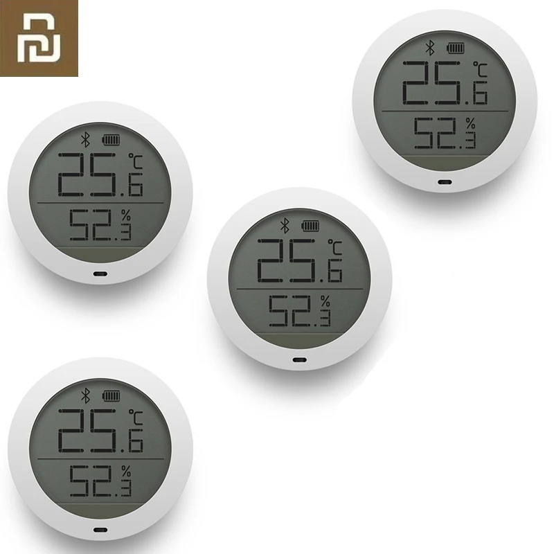 Xiao mi jia Bluetooth температура Смарт Hu mi dity сенсор ЖК-экран цифровой термометр измеритель влажности mi Home APP - Цвет: 4Pcs