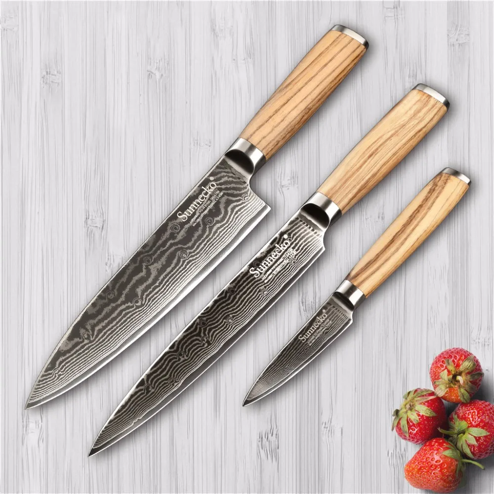 3 шт. набор кухонных ножей из дамасской ленты 8 дюймов 5 дюйма|knife set|kitchen knife setdamascus
