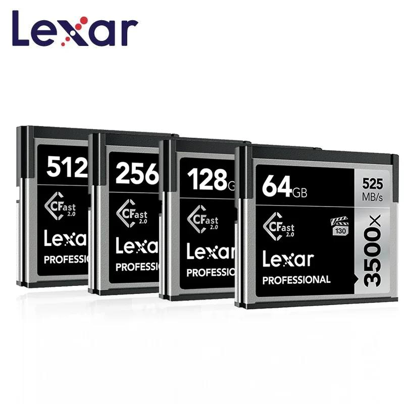 Оригинальная карта памяти Lexar 3500X CF 525 128 64 ГБ 256 512 CFast 2 0 профессиональная камера