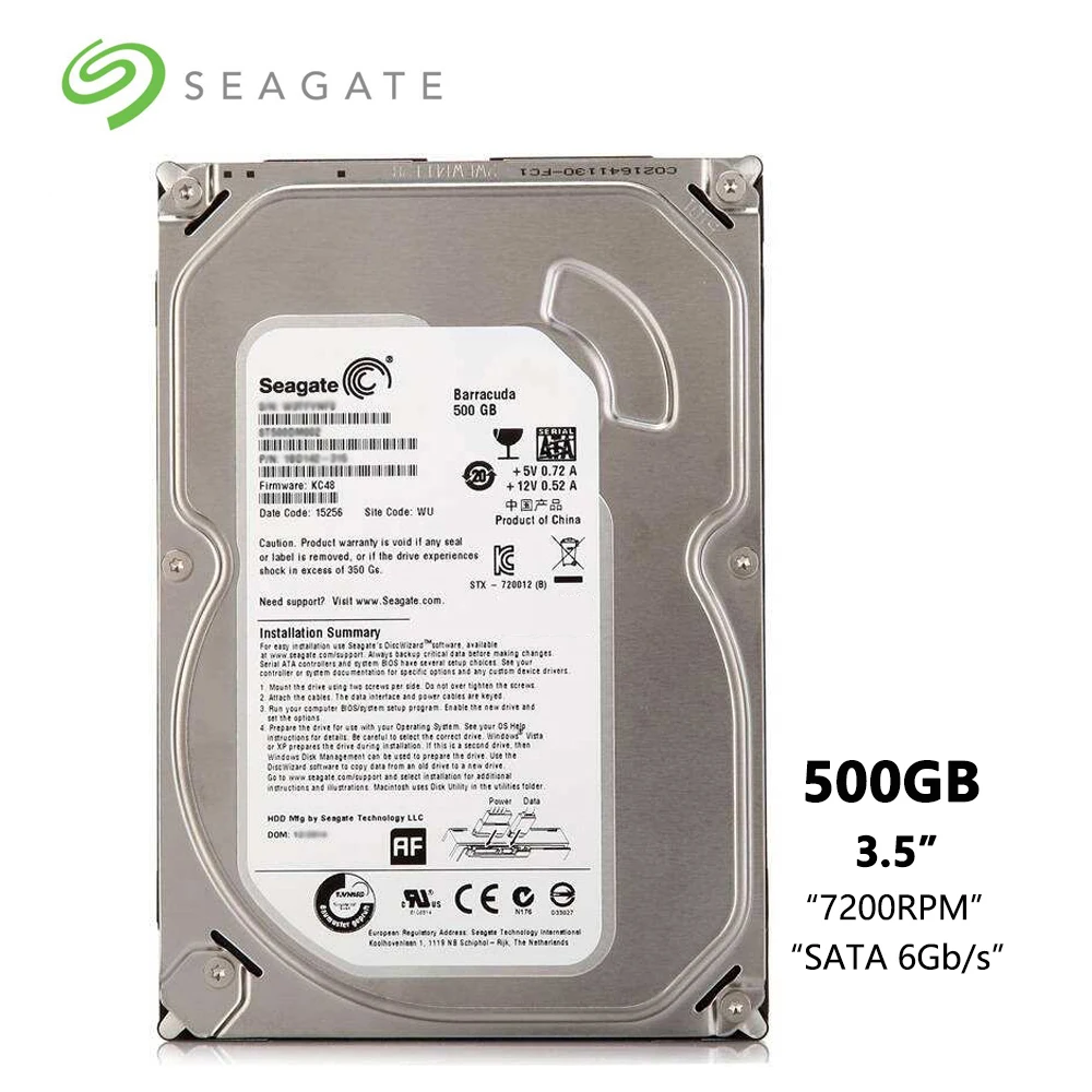 Seagate бренд 500 ГБ настольный ПК 3 5 &quotВнутренний механический жесткий диск SATA 6
