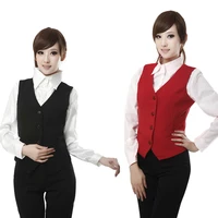 cheap plus size red black womens vest work wear slim short veste femme 2021 new spring waistcoat office lady sleeveless jacket
