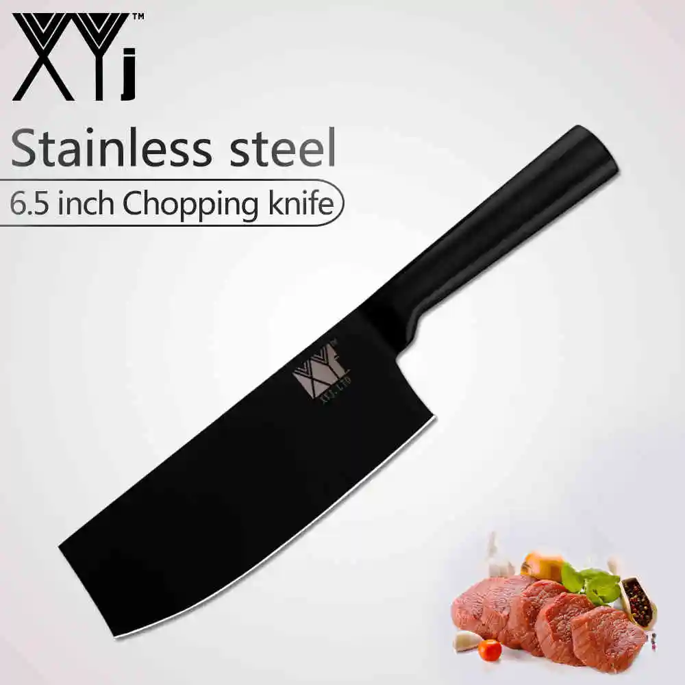 D.6.5Kitchen kinfe XYj набор кухонных ножей из нержавеющей стали, все черные " утилита 6,5" кухонные Точилки " Santoku точилка для ножей держатель для бара - Цвет: D.6.5Kitchen kinfe