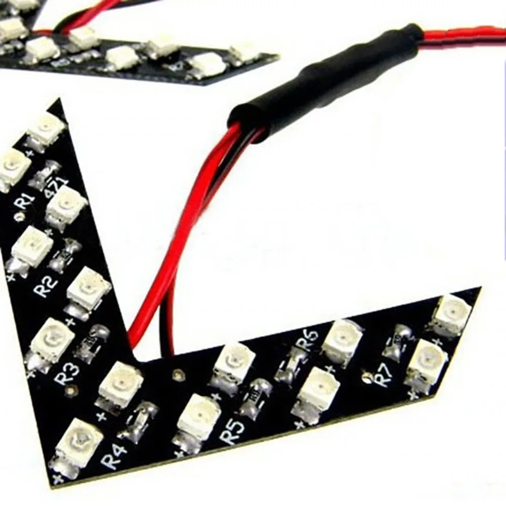 14 SMD светодиодный индикатор со стрелкой для зеркала заднего вида светильник с