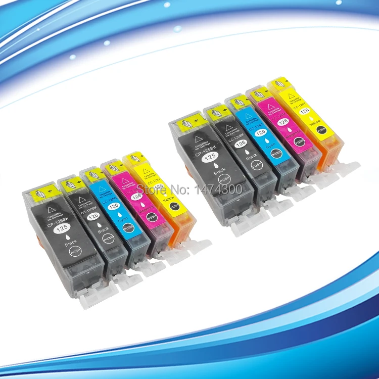 XIMO PGI 125BK C M Y Совместимый чернильный картридж для PIXMA MG5210/MG6110/IP4810/IX6510/MG 6210/MG 5310/iP 4910 и