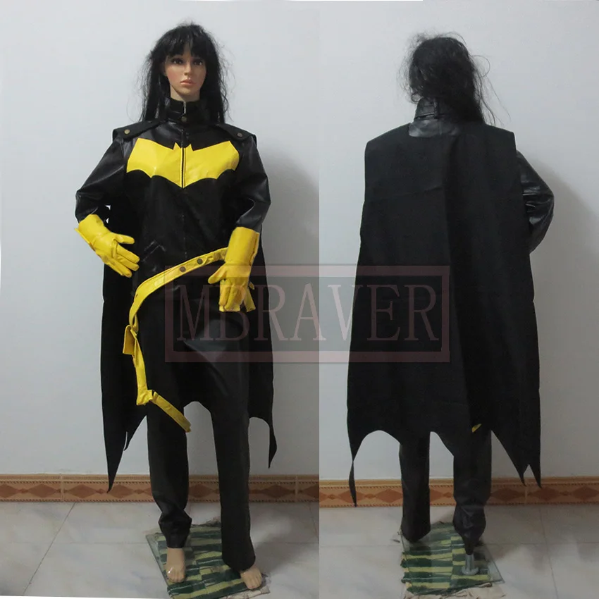 Костюм летучей мыши для девочек Косплэй костюм из искусственной кожи