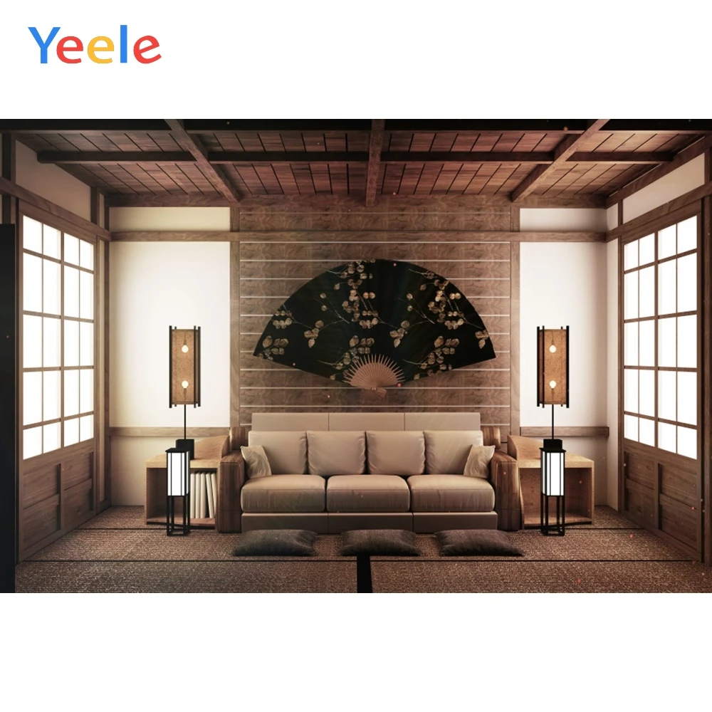 

Фон для фотосъемки Yeele в японском стиле с окном и диваном