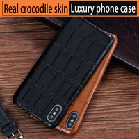 natural crocodile skin shockproof phone case for iphone x case xs xsmax xr 6 7 8 8plus se 2020 luxury business protective case