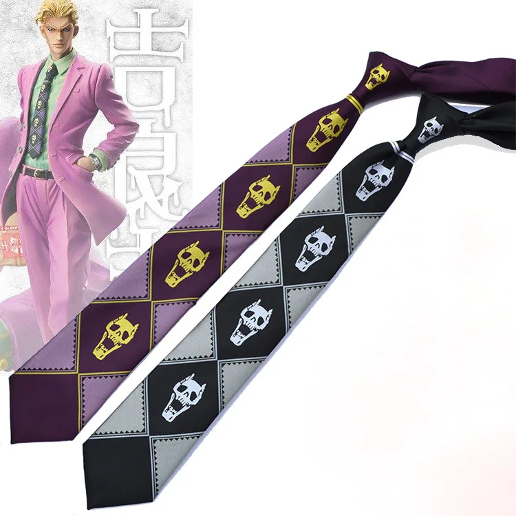 

1PC JoJo's Bizarre Adventure Cosplay Props KILLER QUEEN JOJO Accessory Neck Tie Heavens Door Necktie Kira Yoshikage Cosplay Ties