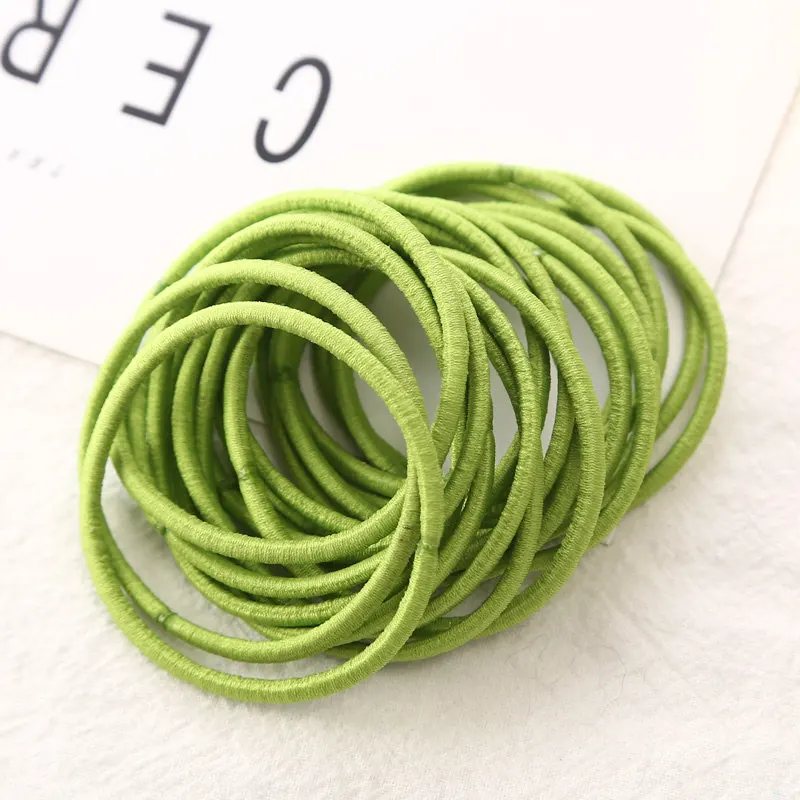 Green Aikelina 50 шт./пакет 4,5 см; резинка для волос резинки для волос для женщин Эластичные Боковые аксессуары, ленты для волос Для женщин для девочек очаровательные галстук Резинки Головные уборы - Цвет: Green