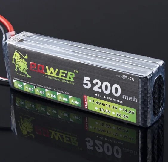 2 шт./лот Lion Power 11 1 В 5200 мАч MAX 30C T/XT60 для галокоптеров лодок самолетов