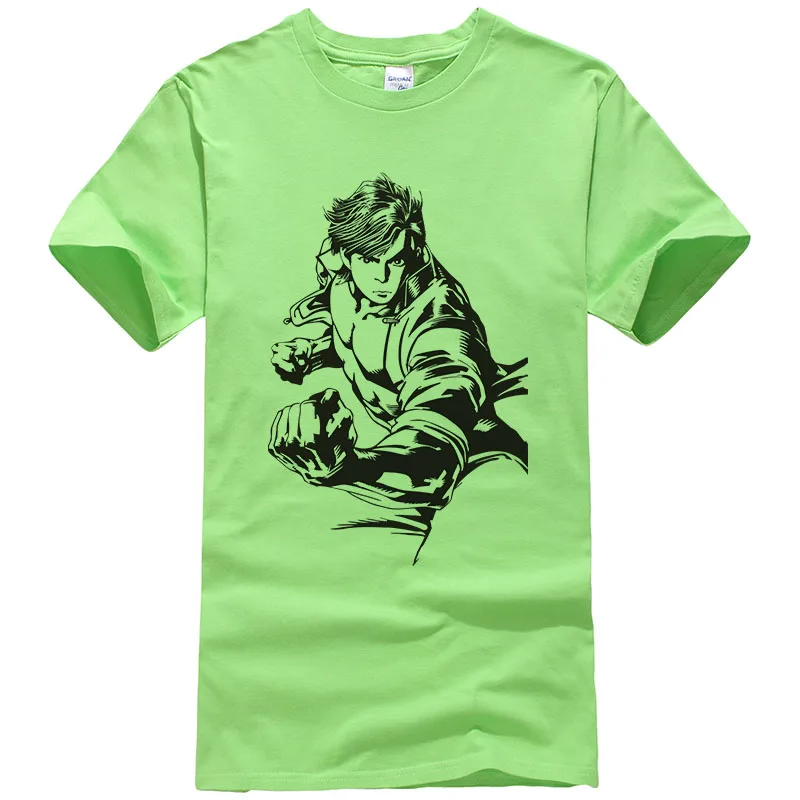 2017 летняя хлопковая Футболка с принтом короля бойцов грейфера Мужская крутая