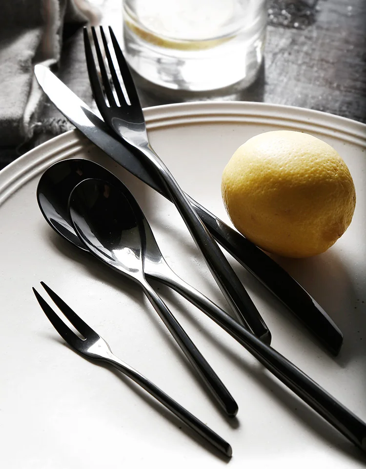 Набор посуды Upors из нержавеющей стали 304 4 шт.|dinnerware set black|dinnerware setcutlery |