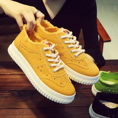 Дуэйн Teahoo из мягкой кожи Для женщин кроссовки на платформе вырезами дышащая