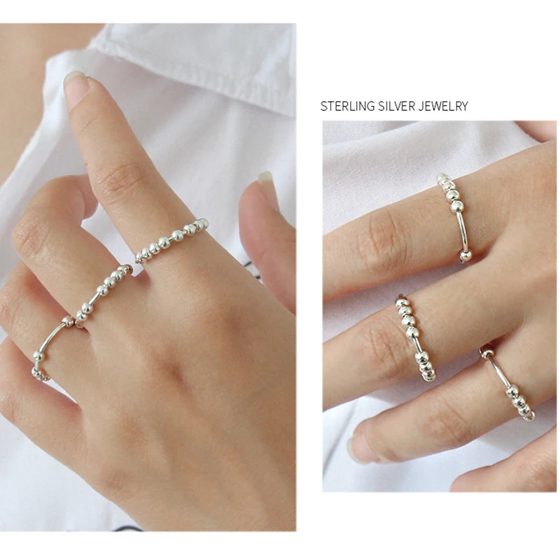 BALMORA 990 Чистые Серебряные Круглые Кольца для женщин леди Midi костяшки