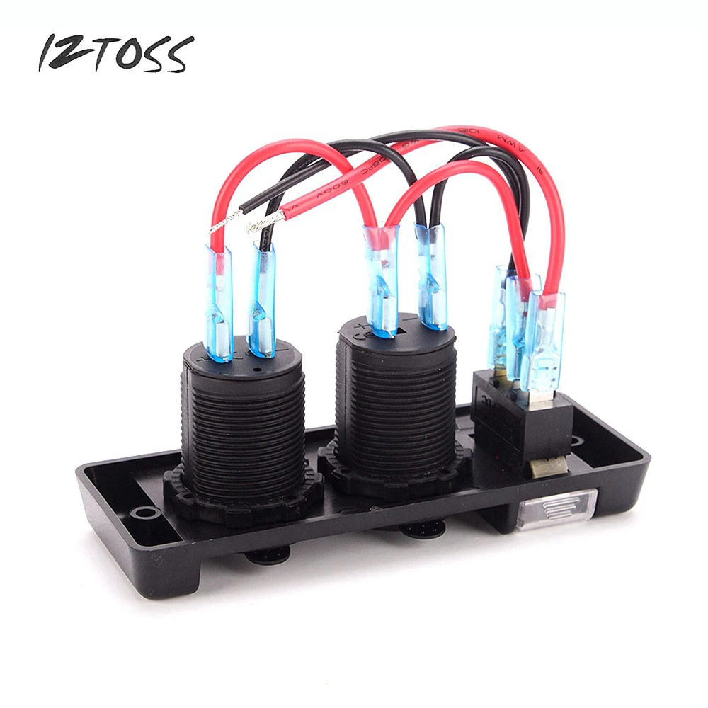 IZTOSS Авто прикуриватели Мощность разъем 12 В водить автомобиль розетка с двойной usb