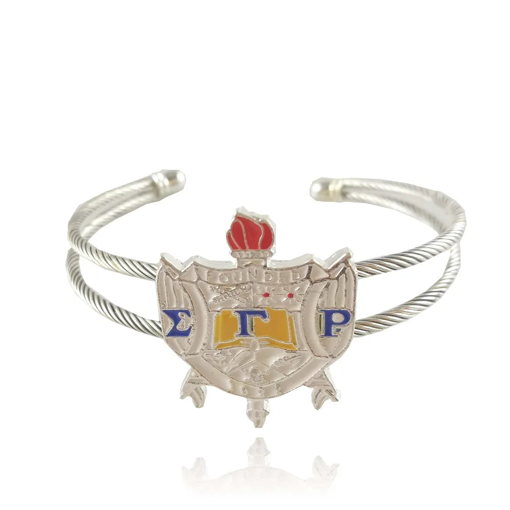 SGR Sorority and Fraternity открытый стиль Сигма гамма Rho гребень щит манжета браслет
