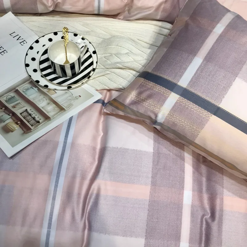 Комплект постельного белья в пасторальном стиле для детей, девочек, взрослых, постельное белье, мягкий пододеяльник, наволочка, простыня, queen king size, Комплект постельного белья из египетского хлопка