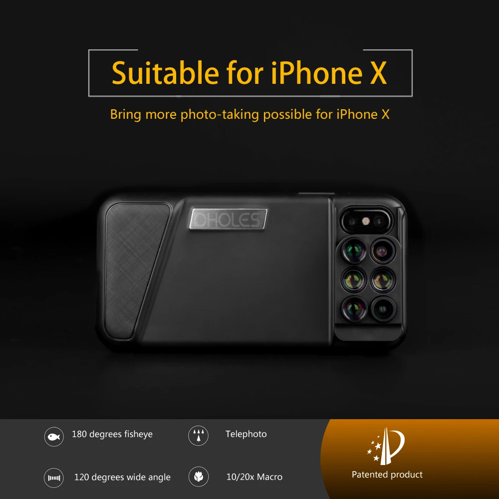 Чехол для телефона PHOLES 6 в 1 с объективом камеры iPhone X XR чехол широкоугольным