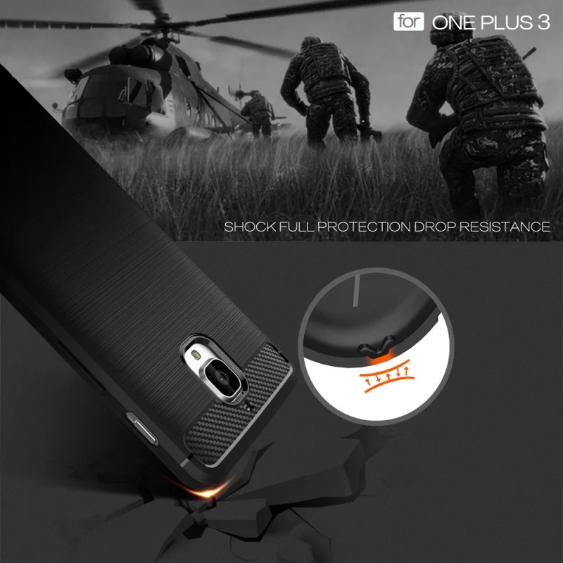 Чехол для телефона OnePlus 3/3t чехол из углеродного волокна матовый ТПУ чехлы