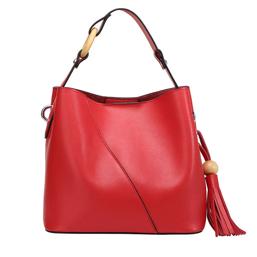 Женская сумка через плечо Wallike из натуральной кожи с кисточками|brand tote bag|designer bagtote