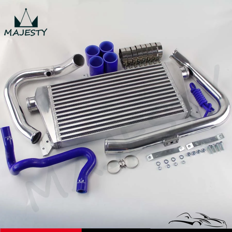 FRONT MOUNT INTERCOOLER kit aluminum piping for 96-01 V*W P*ASSAT A*UDI A4 B5 1.8T BLUE |