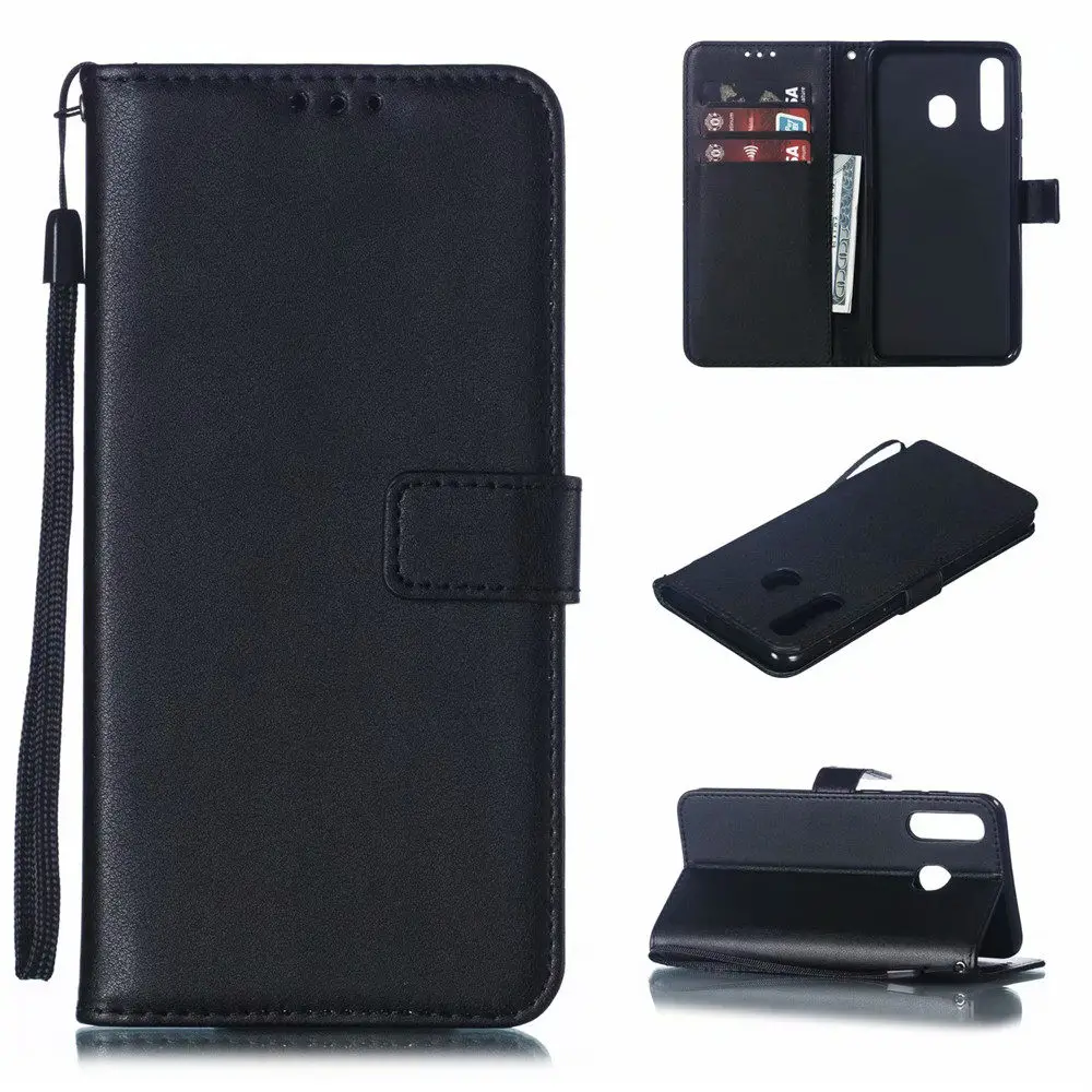 (3 Card ) Black Чехол-портмоне из кожи с откидной крышкой чехол для samsung S10 S9 S8 A90 A80 A70 A60 A50 A40 A30 A20 A10 A10e A20e M40 M20 M10 Примечание 10 plus, 8, 9 - Цвет: (3 Card ) Black
