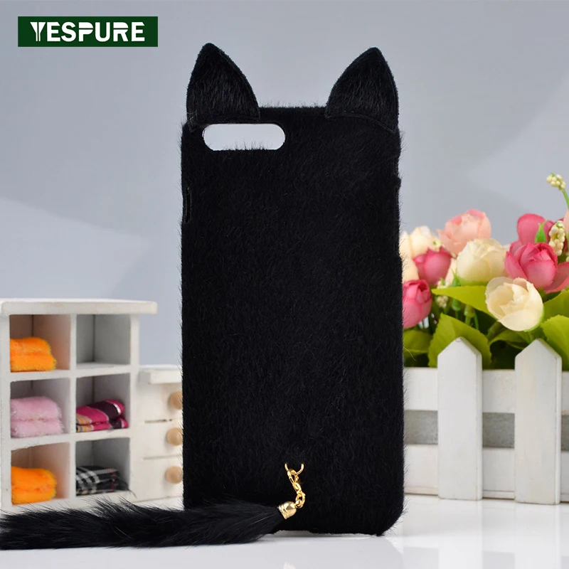 YESPURE 5 дюймовые красивые Чехлы с животными котом хвостом задними крышками для Iphone
